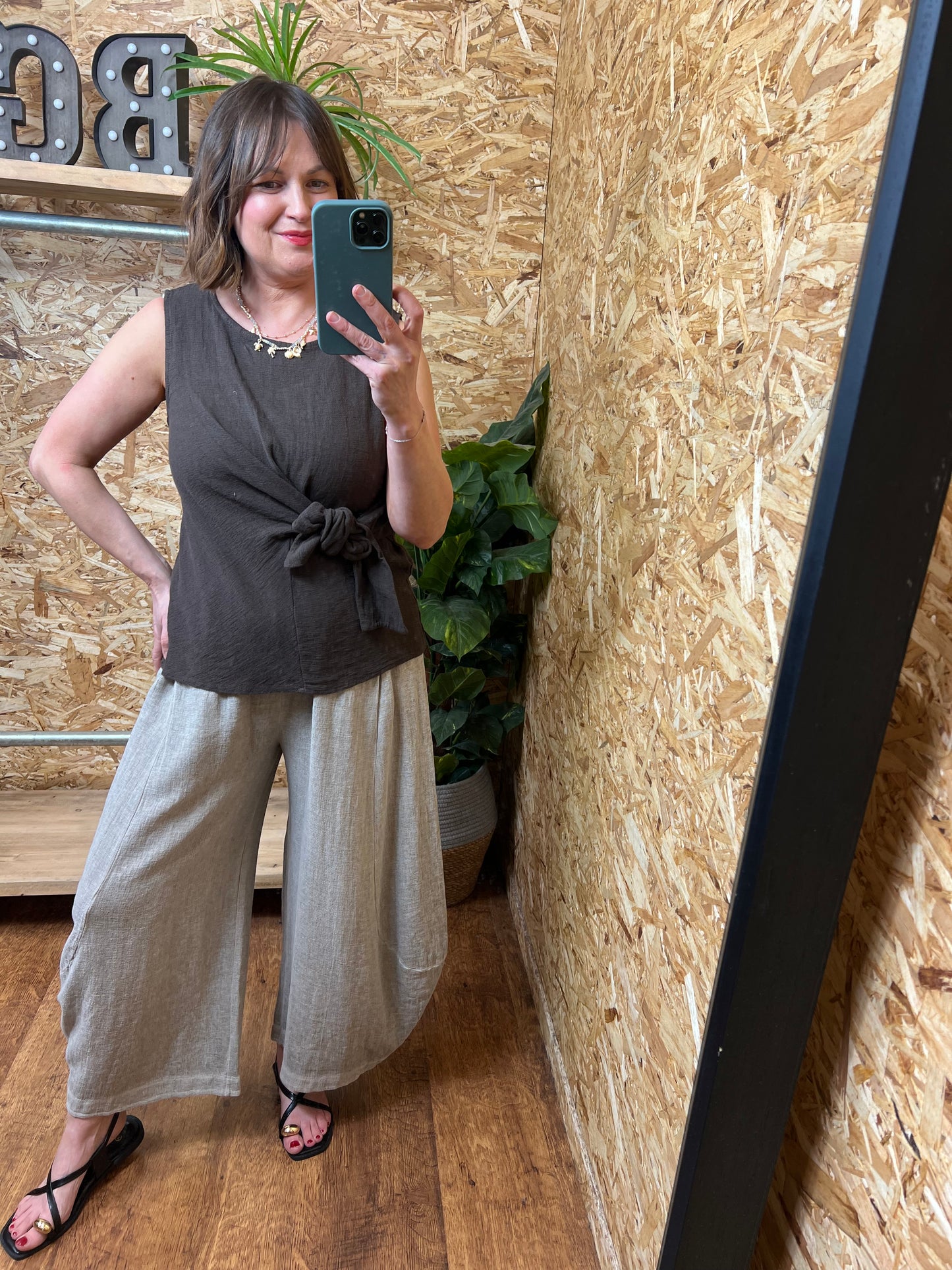 Nola Tie Front Top