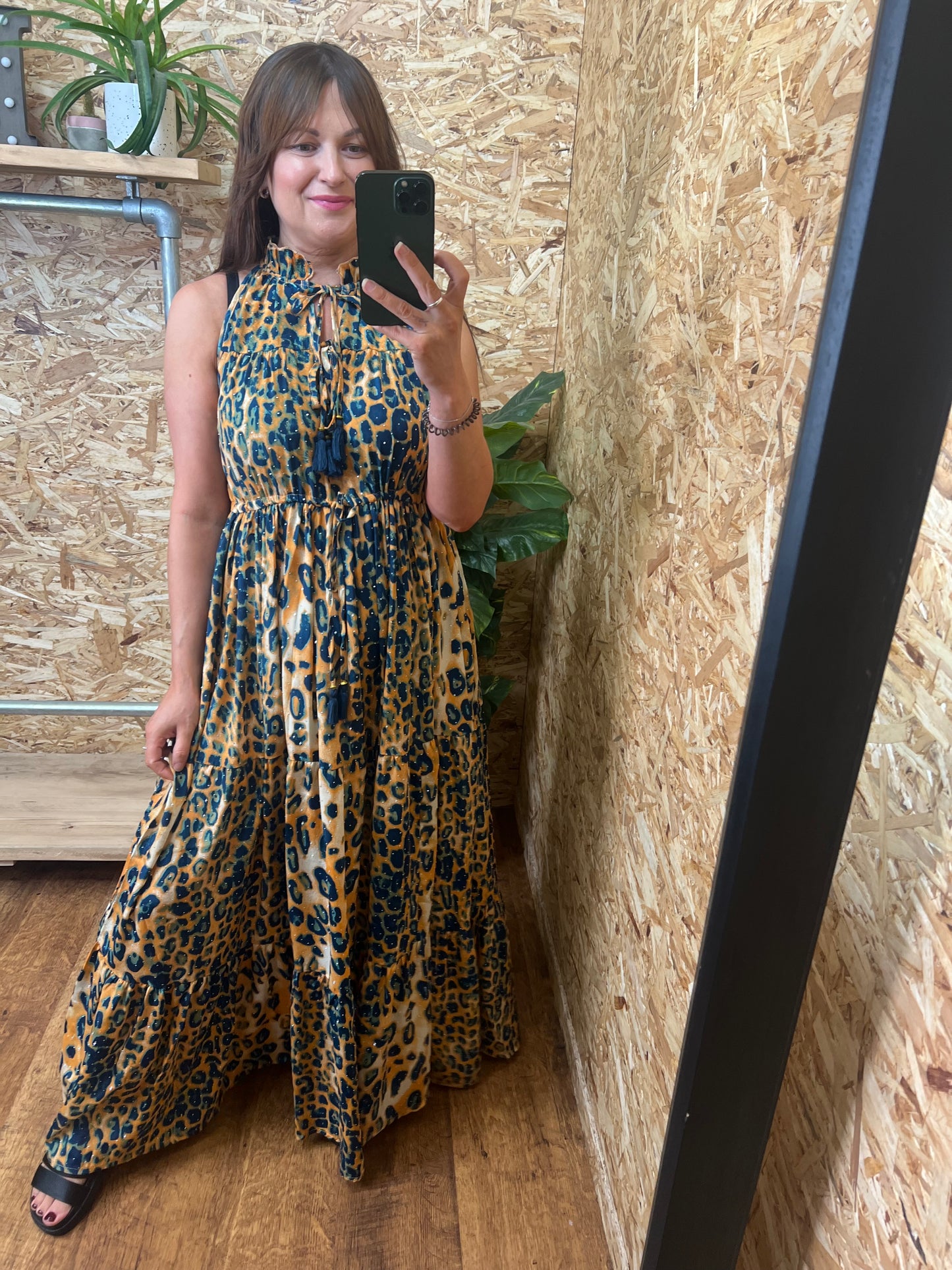 Leopard Stud Detail Maxi