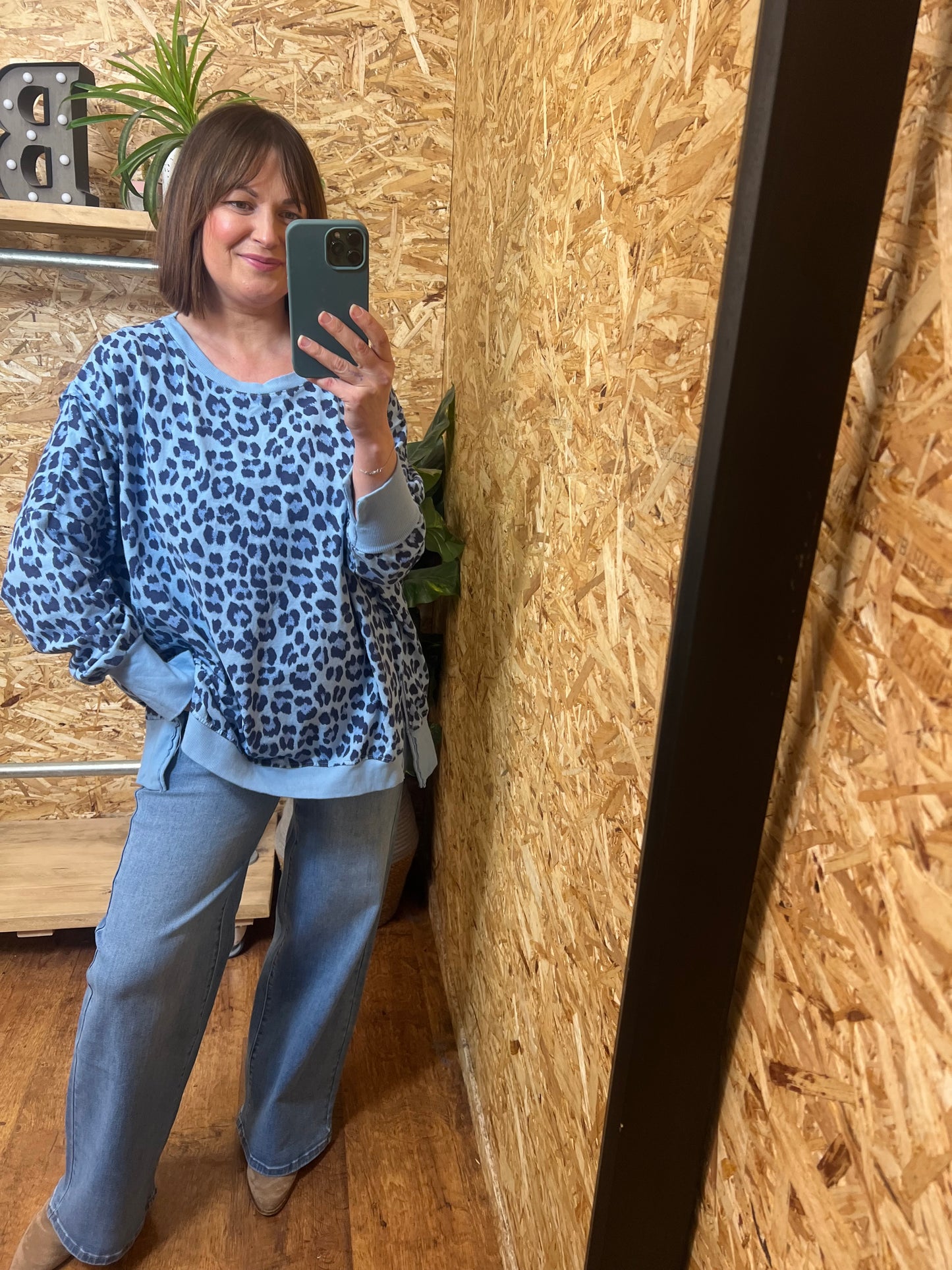 Oversized Animal Print Sweatshirt