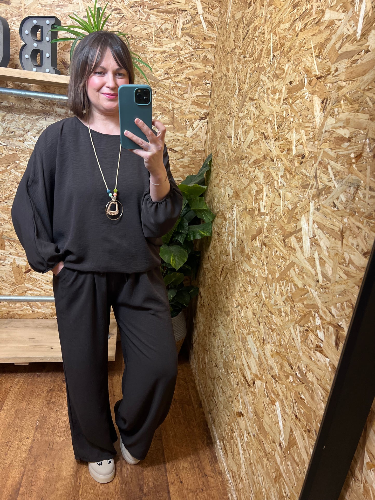 Ebony Bubble Hem Top