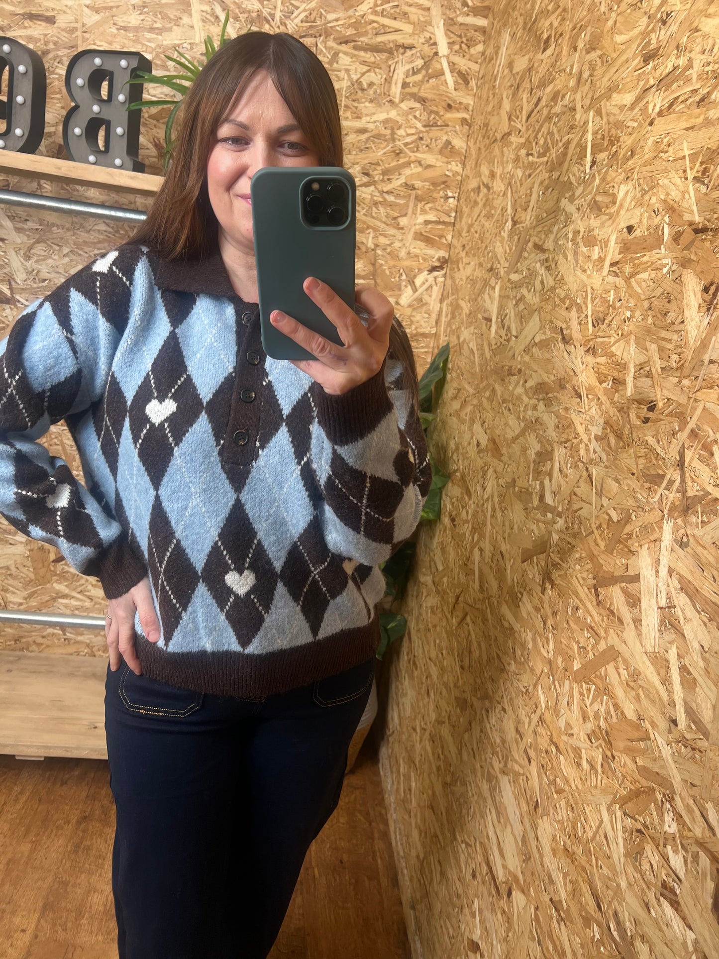 Argyle Heart Knit