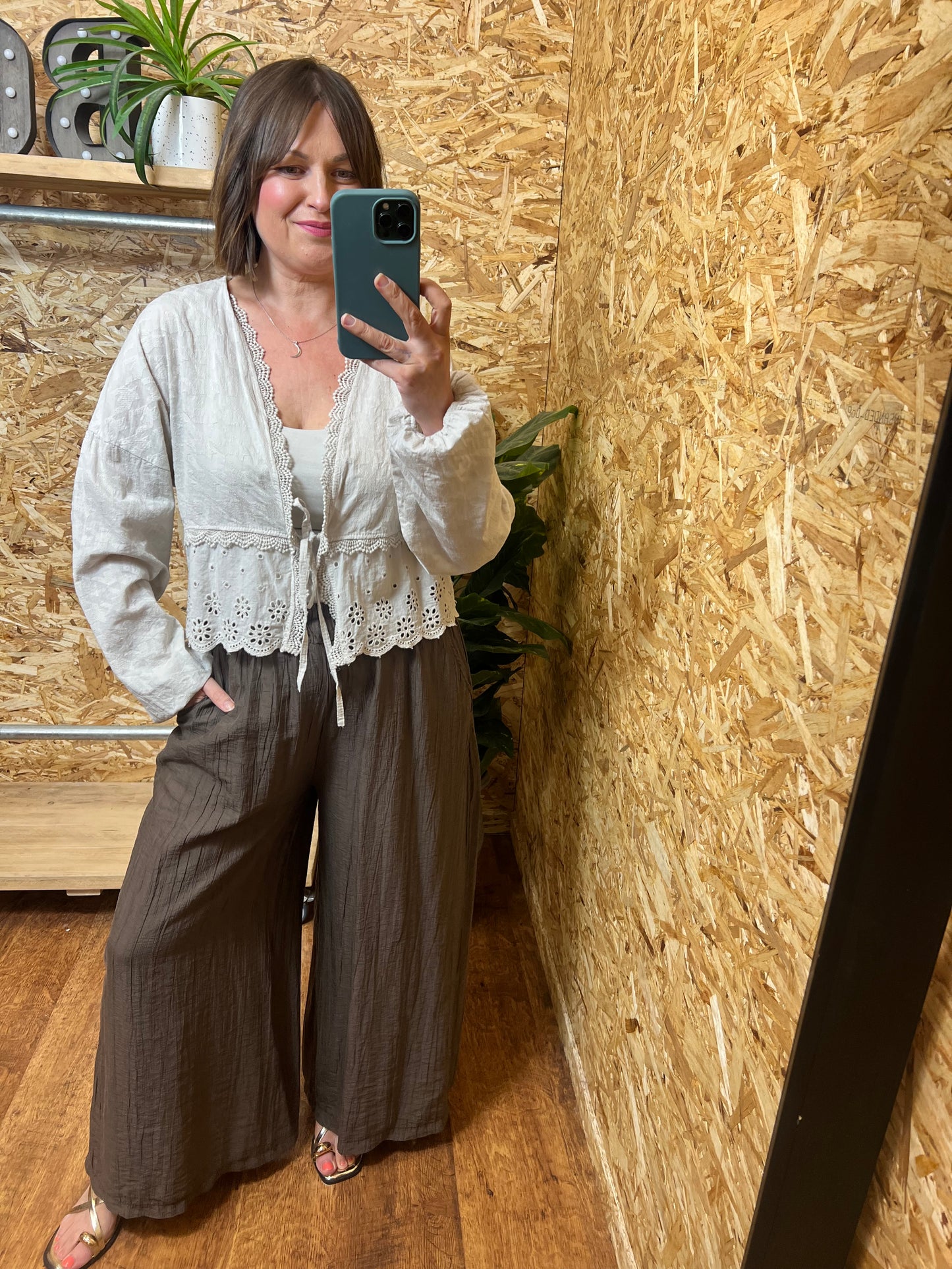Broderie Anglaise Trim Jacket
