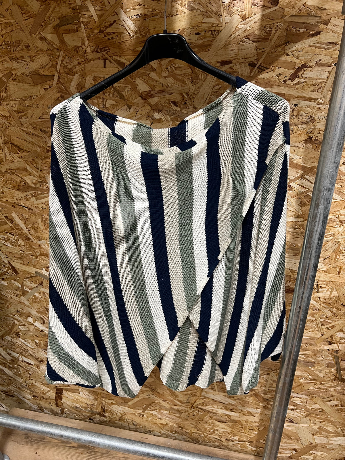 Stripe Crossover Knit