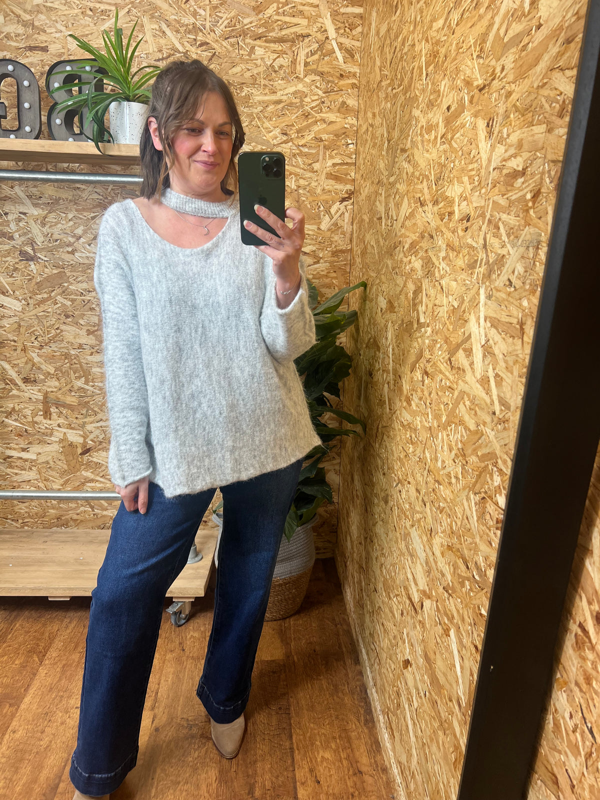 Slash Neck Knit