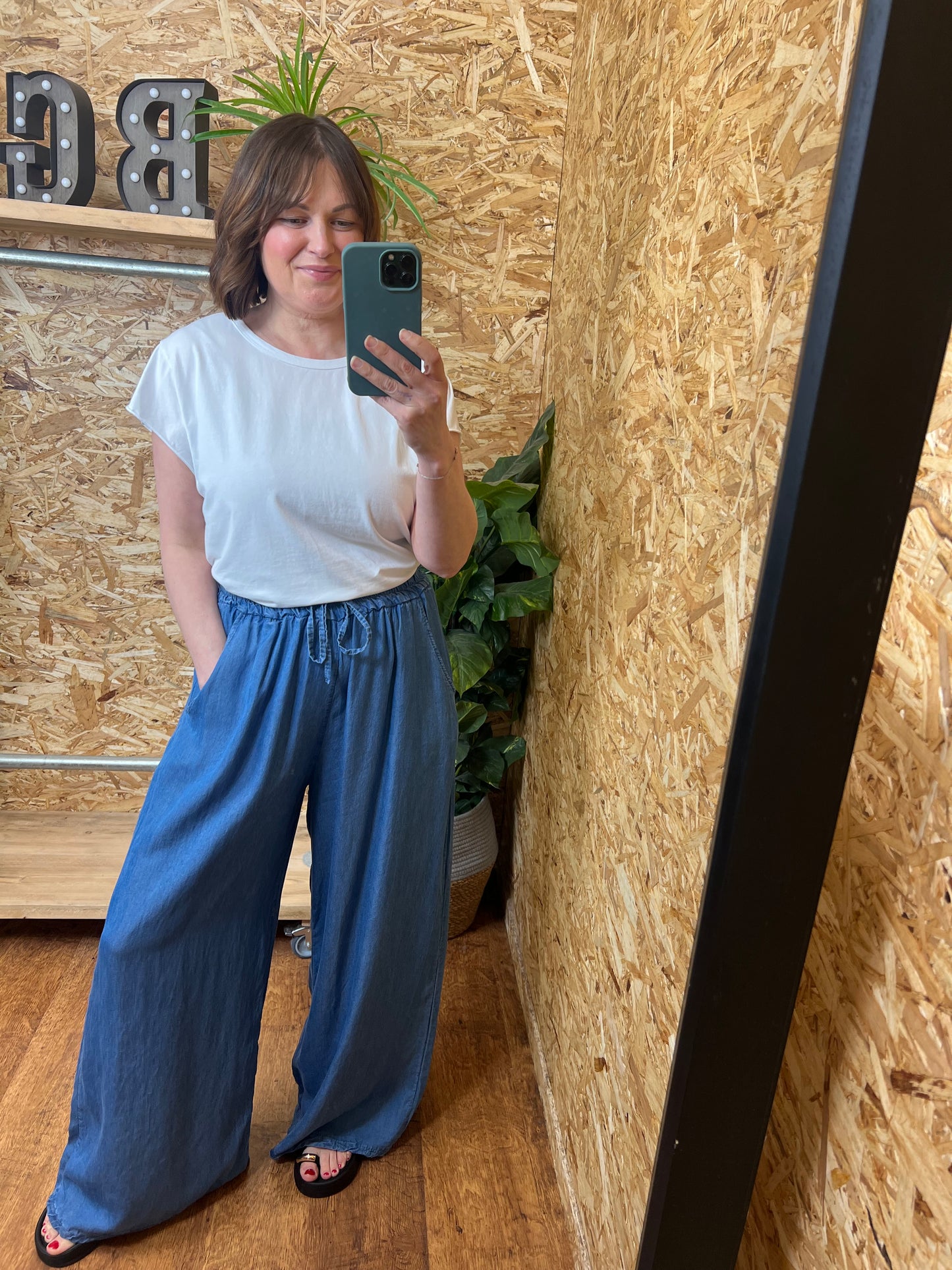 Chambray Denim Trousers