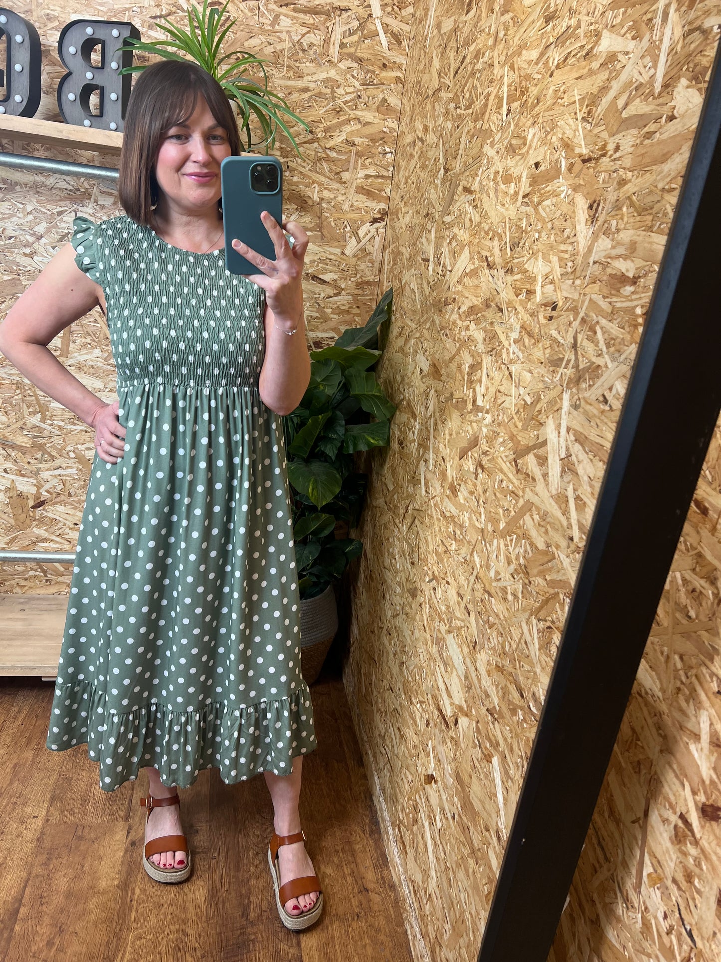 Polka Dot Midi Dress
