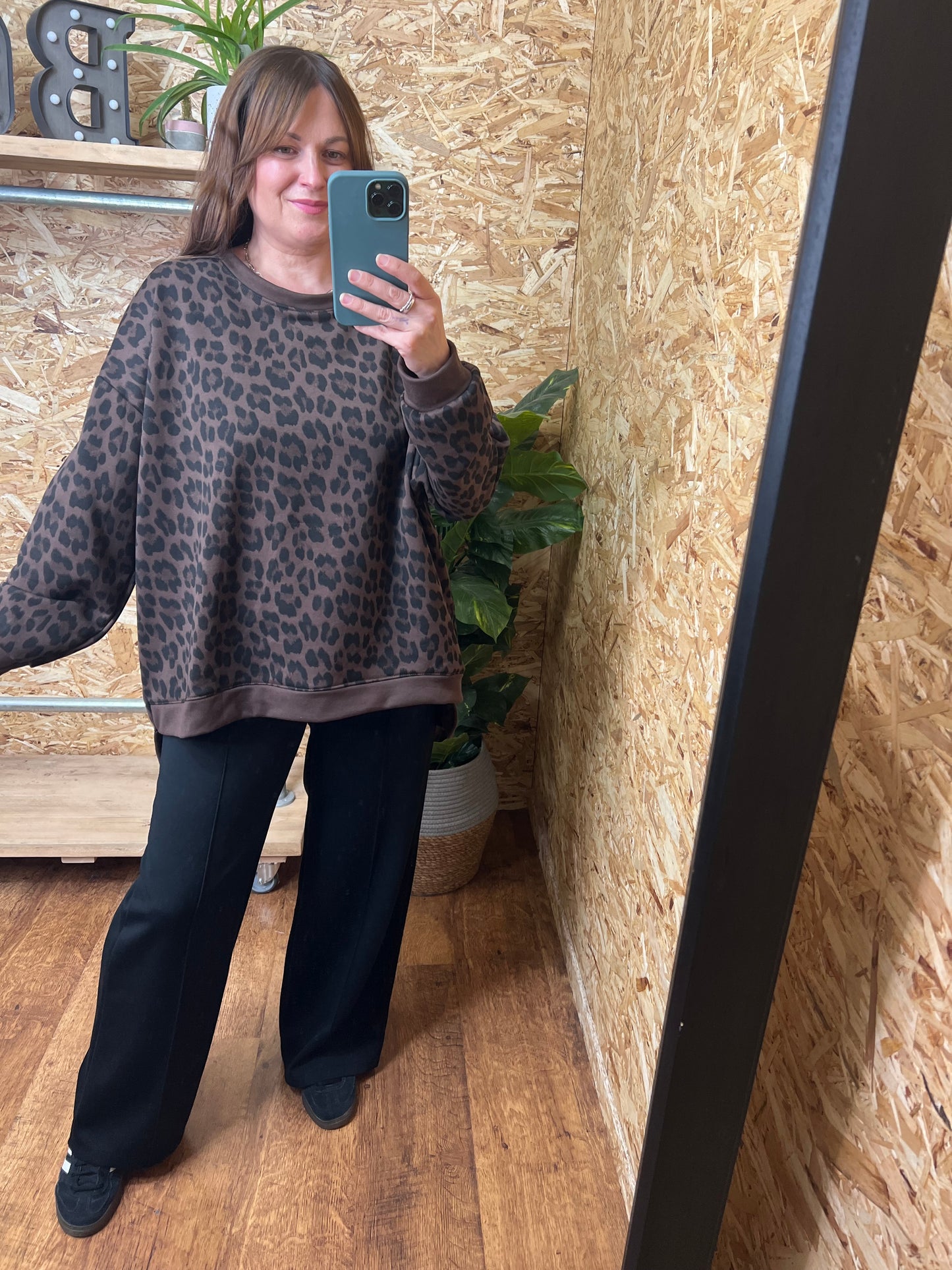 Oversized Leopard Sweatshirt