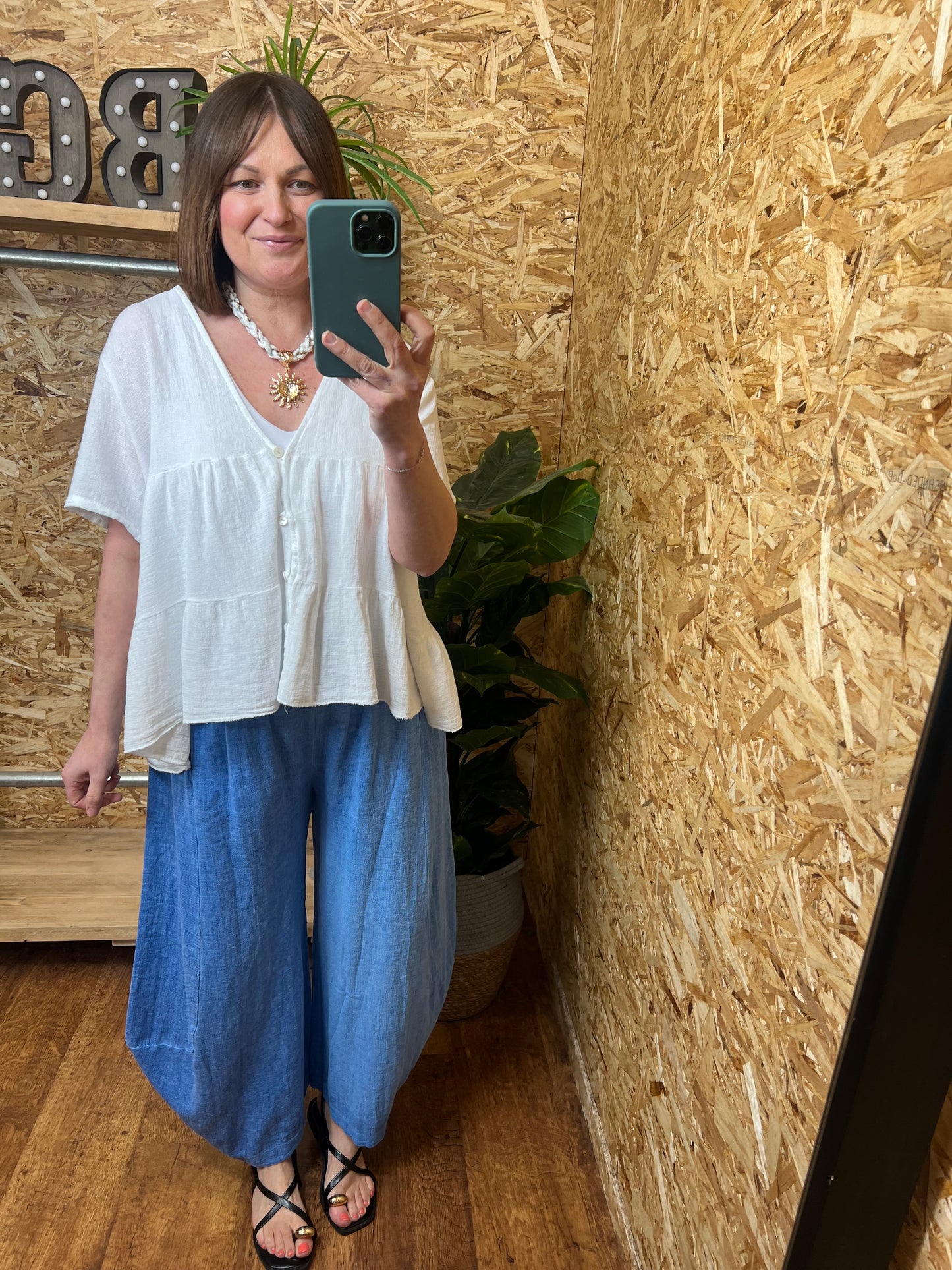 Nola Button Smock Top