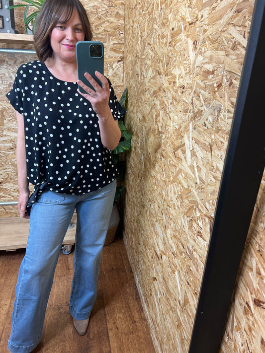 Polka Dot Tie Top