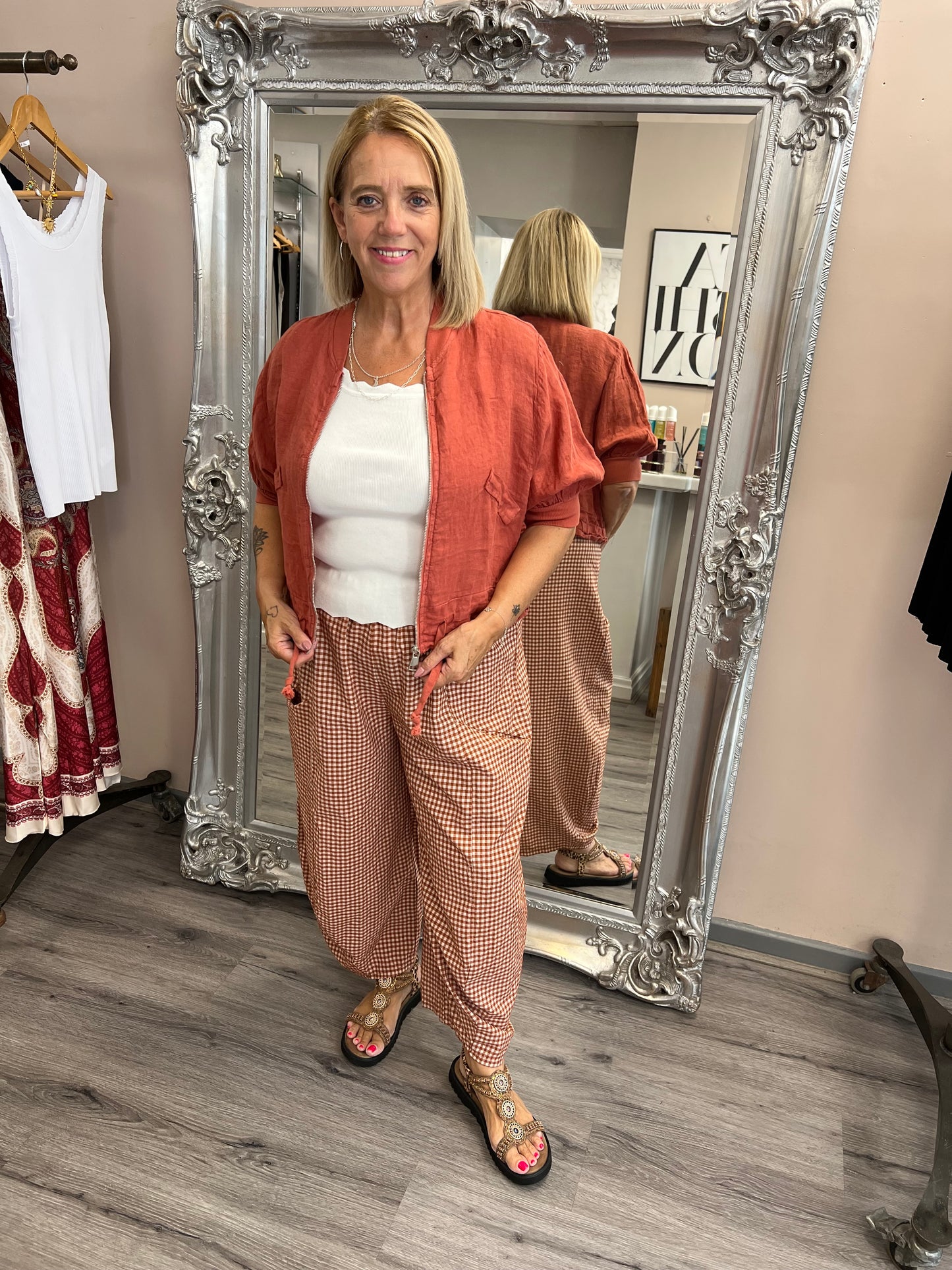 Linen Bomber Jacket