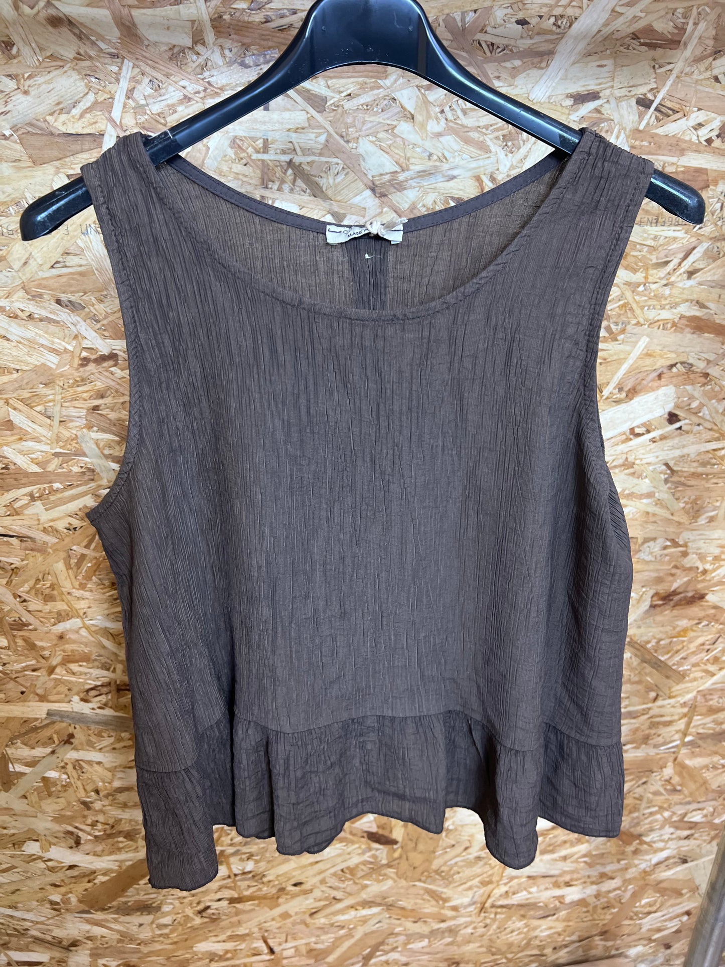 Raya Plisse Button Top