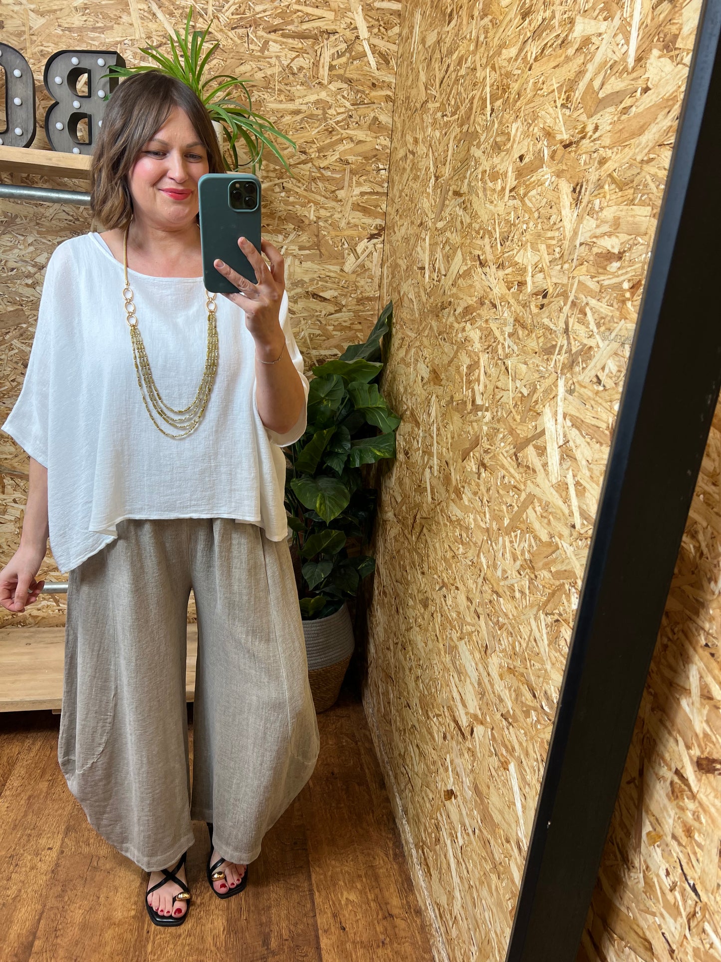 Nola Button Back Top