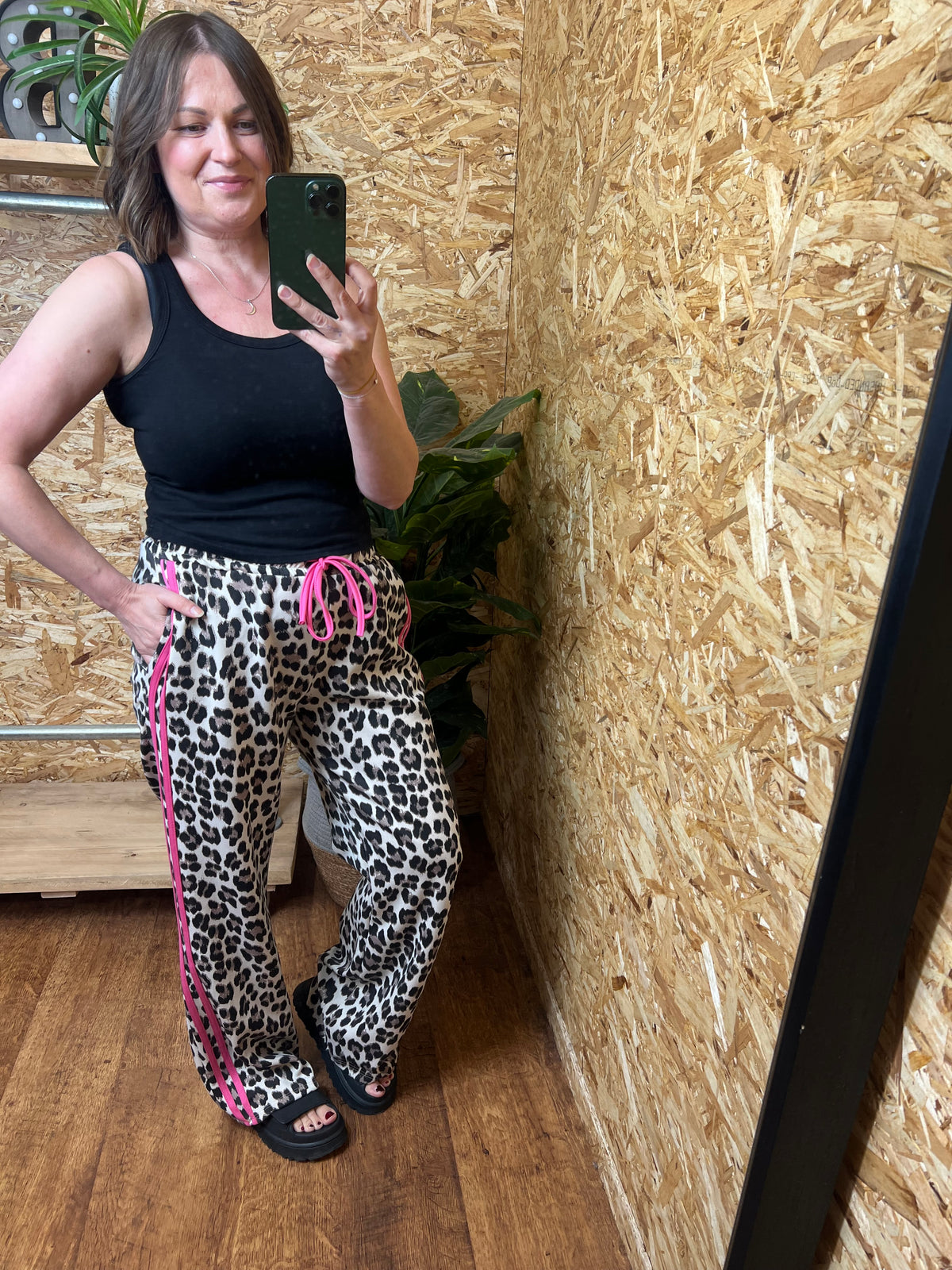 Stripe Leopard Joggers