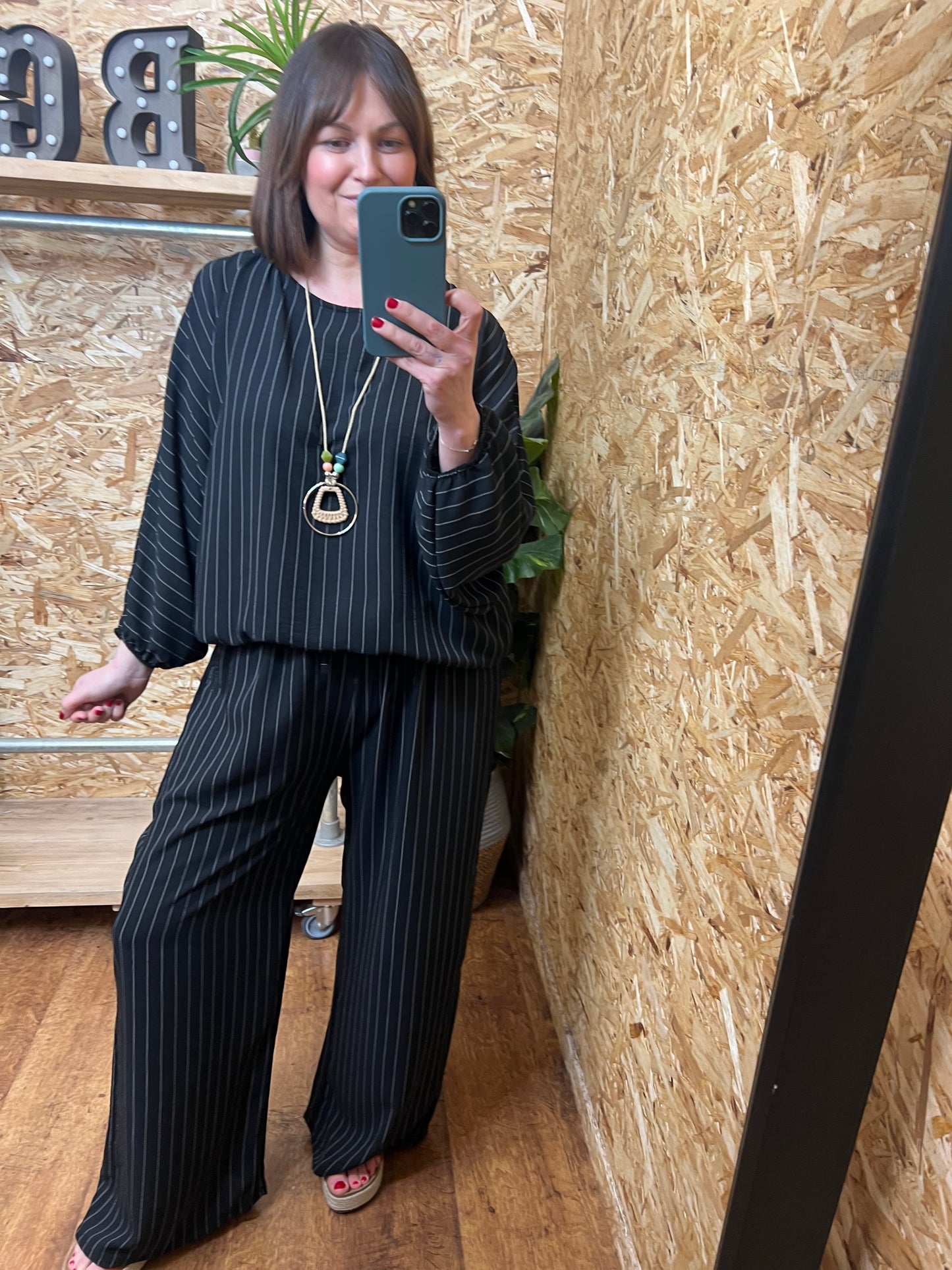 Ebony Pin Stripe Co ord
