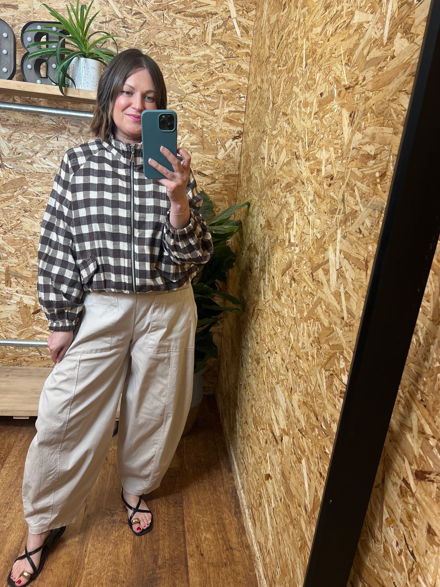 Short Checked Bomber