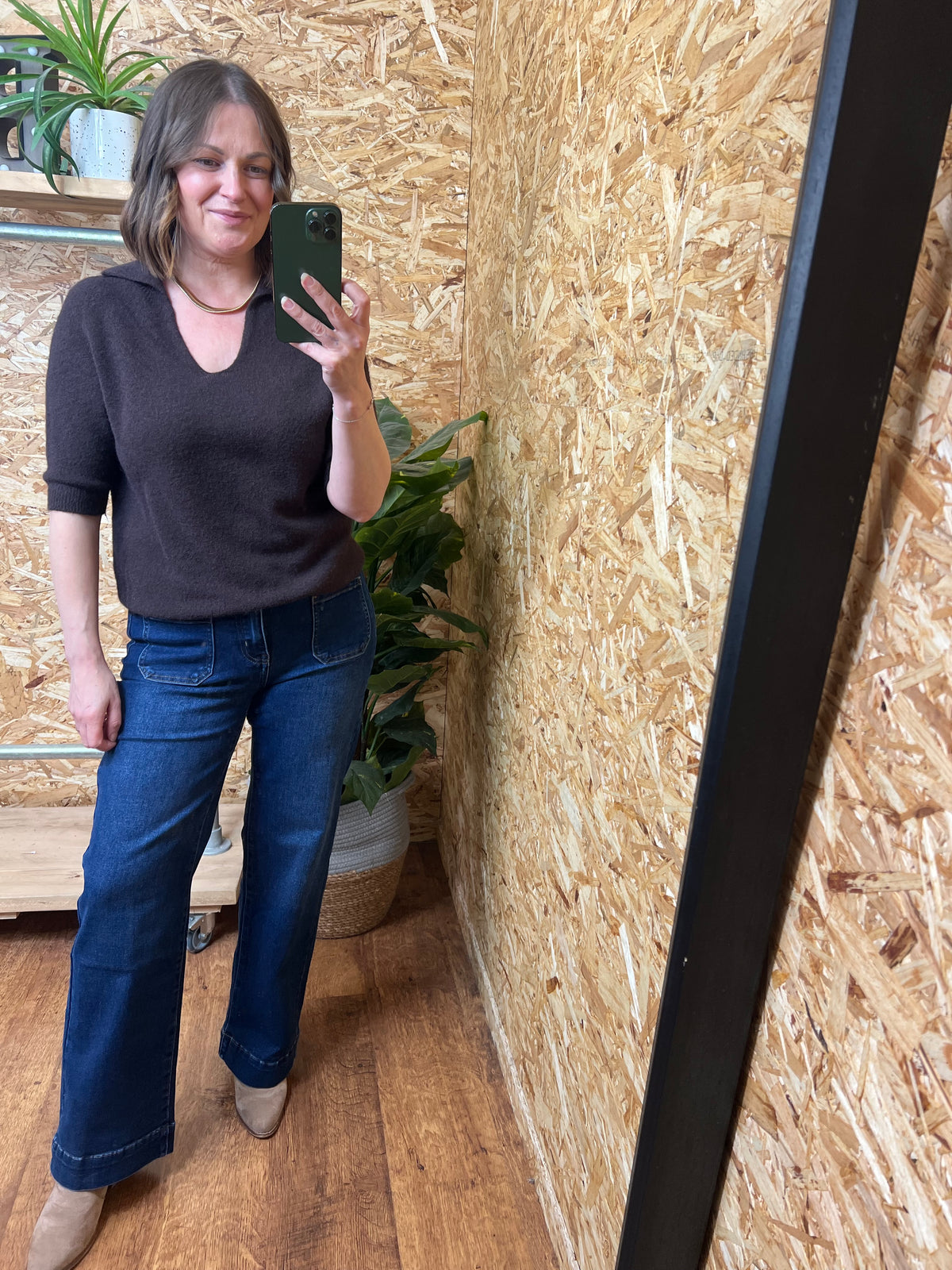 Cara V Neck Collar Knit