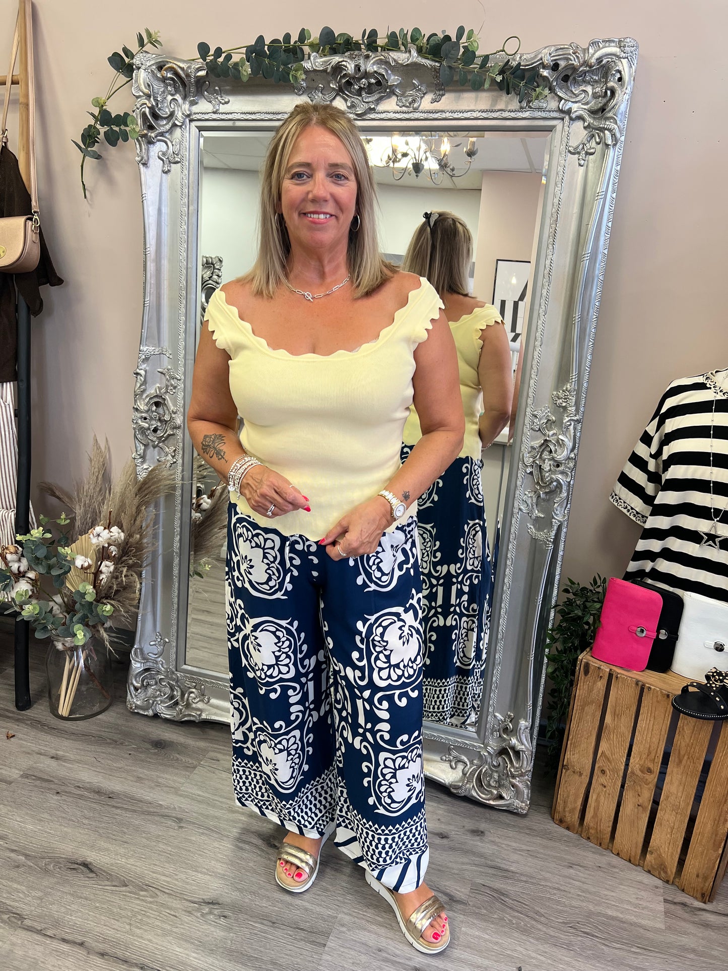 Tile Print Trousers