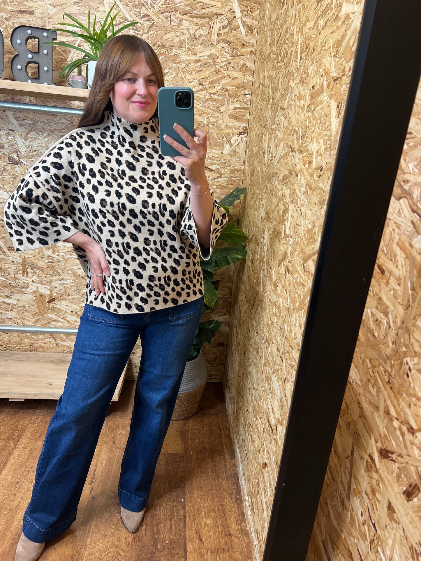 Leopard Short Sleeve Knit