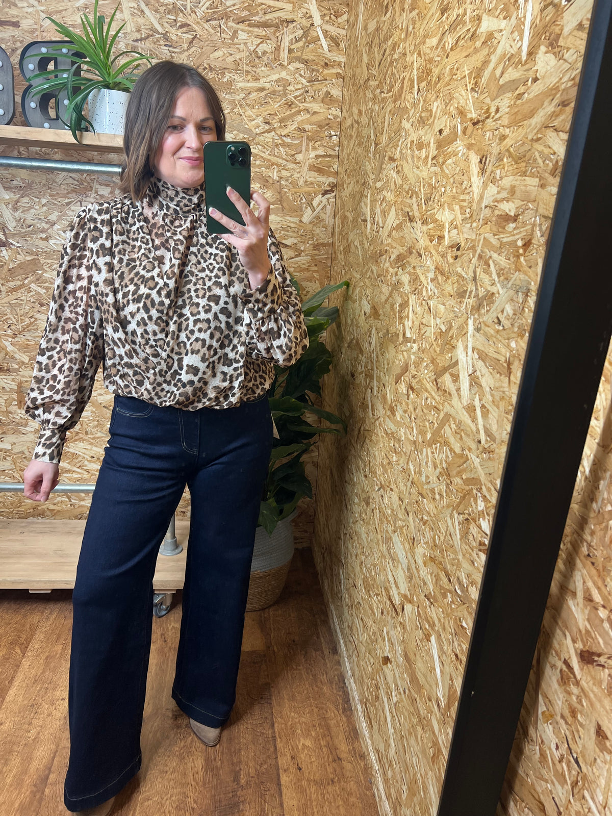 Leopard Tie Back Blouse