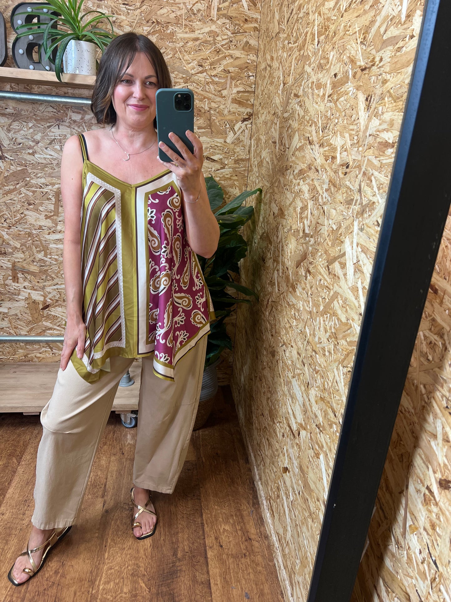 Tile Print Cami Vest