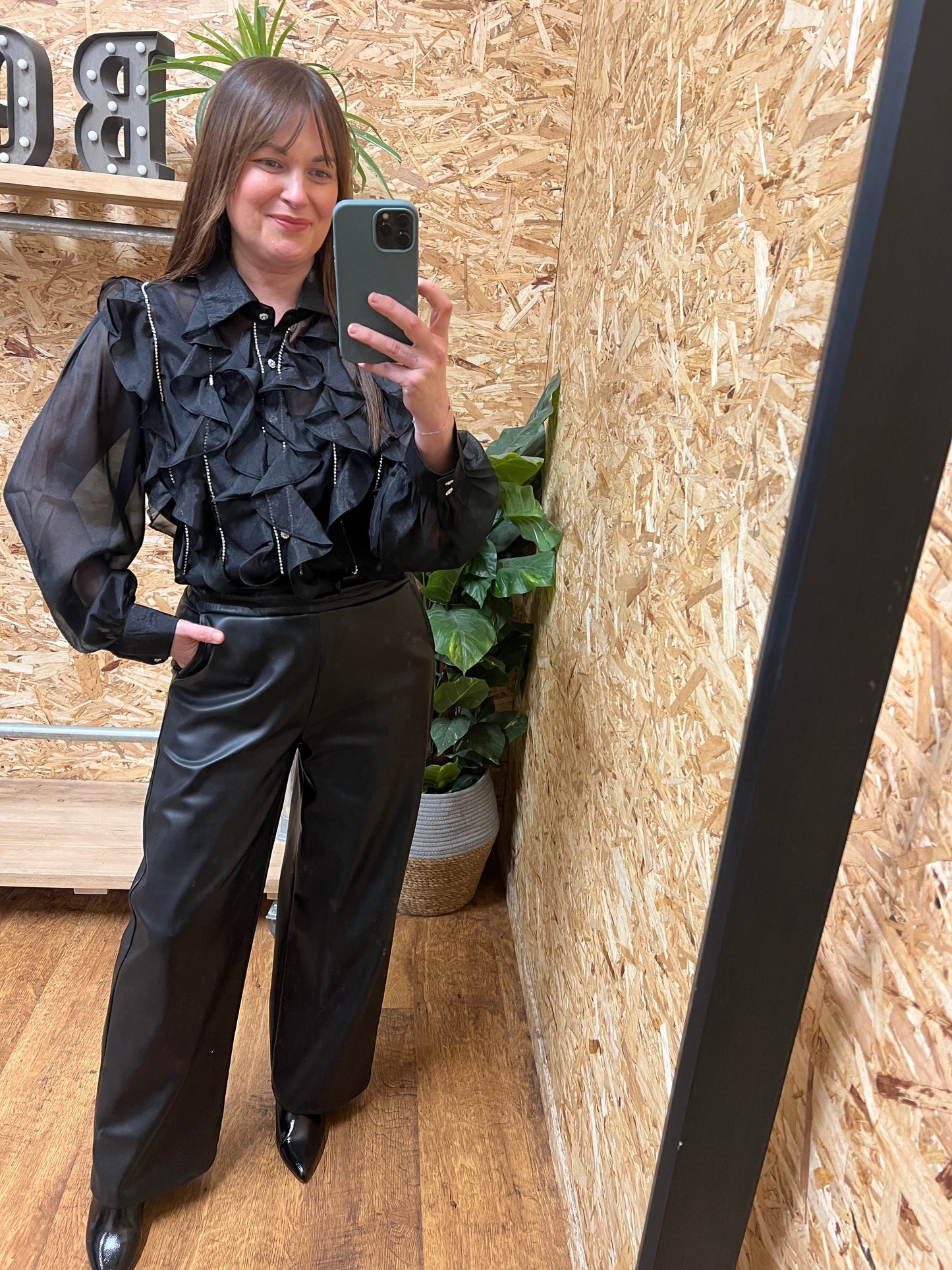 Diamante Ruffle Shirt