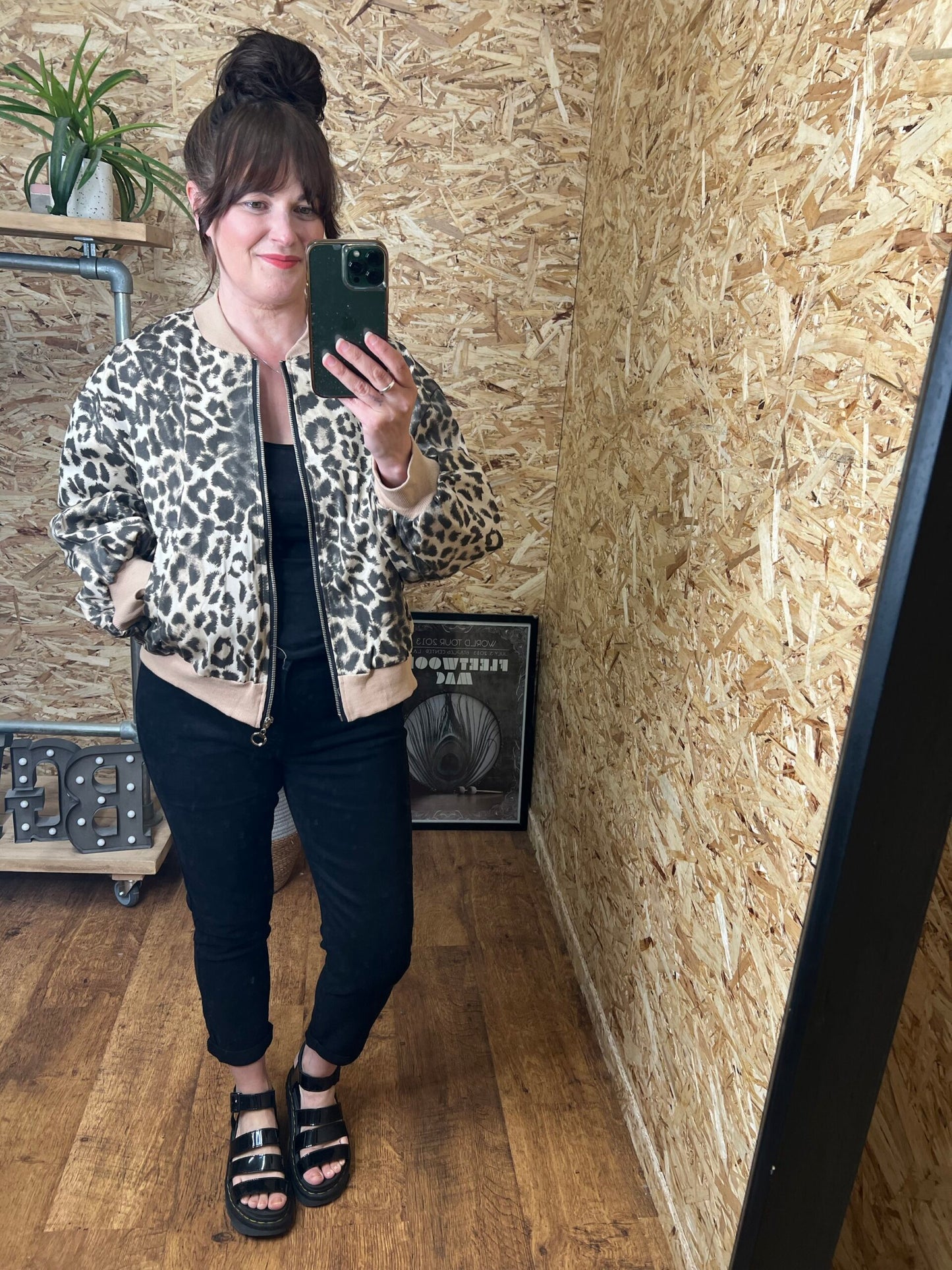 Animal Print Bomber Jacket