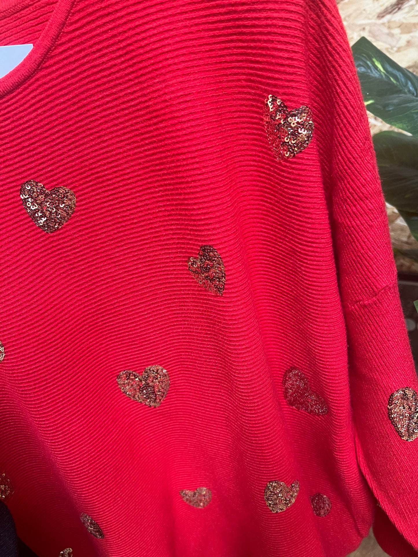 Sequin Heart Knit