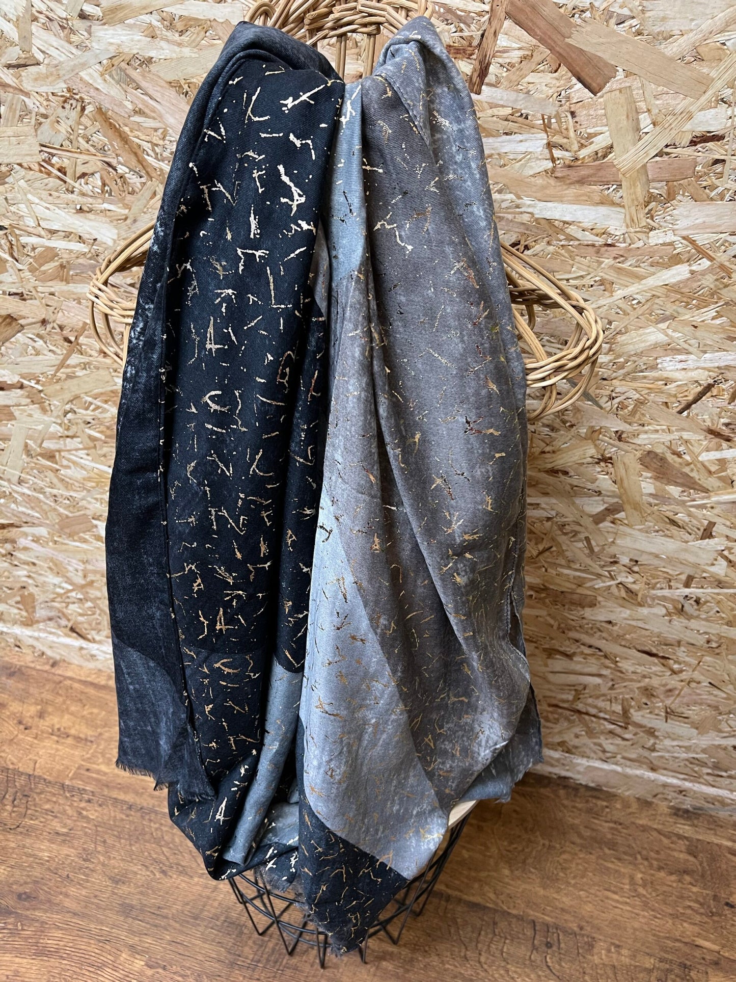 Gold Foil Speckle Scarf